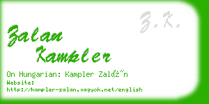 zalan kampler business card